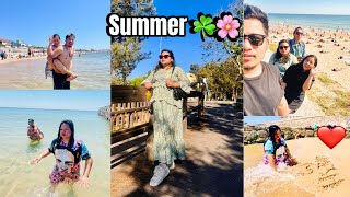 First time swimming in the ocean💚 Family time ❣️mamamaijuvlogs2939 [upl. by Mcclain]