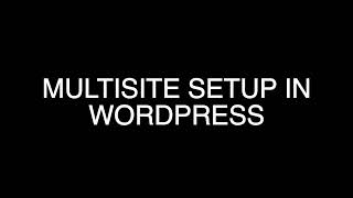 Multisite Setup In WordPress  Multisite Functionality In WordPress  Subfolder Multisite WordPress [upl. by Burbank866]