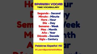 Spanish Time Periods From Second to Century Made Easy shorts learnspanish [upl. by Ahsial]