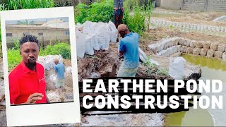 EARTHEN POND CONSTRUCTION How to construct your own Catfish Earthen ponds [upl. by Irahs329]