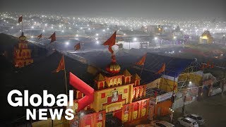 Kumbh Mela festival held in northern India [upl. by Mulloy]