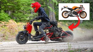 180HP Scooter is Finished CBR 1000 Honda Ruckus REPSOL Edition [upl. by Linsk]