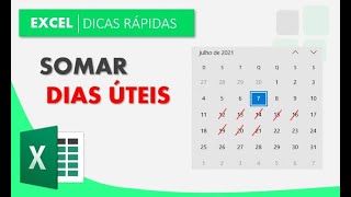 Somar dias úteis Excel  Pular Final de Semana [upl. by Launam]