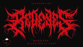 How to make Black Metal Logo using REDEYES Font in Inkscape [upl. by Yboc]