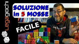 CUBO DI RUBIK in CINQUE MOSSE  Livello super facile e VERO  Consigli vari [upl. by Chadabe806]