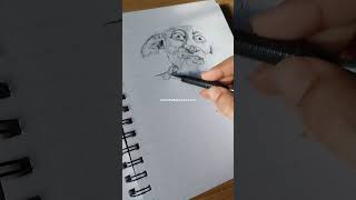 Drawing Dobby  In progress ✏️ harrypotter harrypottermovies graphitedrawings draw portrait [upl. by Earal]