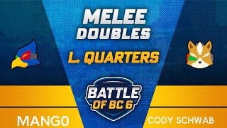 Mang0 Falco vs Cody Schwab Fox  Melee Singles Losers QuarterFinal  Battle of BC 6 [upl. by Lonergan139]