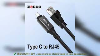 ✔️ZOGUO USB C to Ethernet CableUSB30 to RJ45 Cord Directly Connected [upl. by Donald]