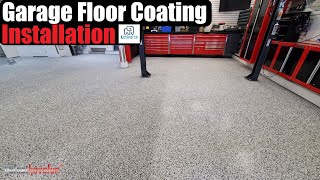 Garage Floor Coating Professional Application Polyurea Kals Epoxy  AnthonyJ350 [upl. by Akoyn977]