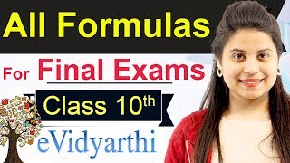 All Formulas For Maths Class 10  CBSE Board [upl. by Laval288]