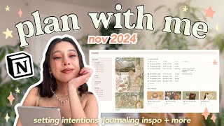 NOVEMBER PLAN WITH ME 🕰️ 🍂 notion monthly reset  realistic end of year goal setting [upl. by Aeila]