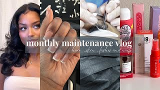 self care maintenance vlog  hair skin lashes amp beauty products [upl. by Henrique779]