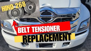 2017 Hino 268 Belt Tensioner Replacement [upl. by Lesnah629]