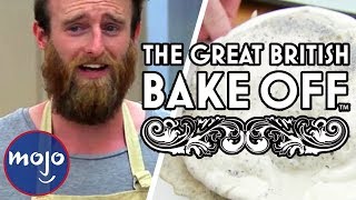 Top 10 Great British Bake Off Disasters [upl. by Yellehs]