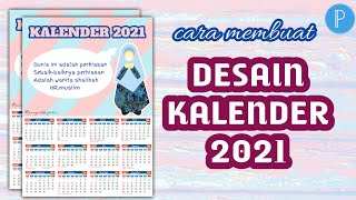 cara membuat kalender sendiri  kalender 2021  PixelLab [upl. by Lark356]