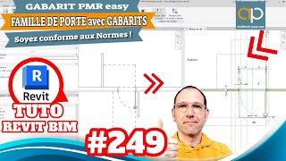 GABARIT PMR pour une porte REVIT  Comment créer et paramétrer cela  Tuto en Français pour vos DCE [upl. by Shina]