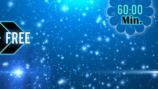 BLUE MOVING BACKGROUND » HD Longest  1 HOUR Sparkling STARS  6000 Min Animated Wallpaper [upl. by Gilemette]