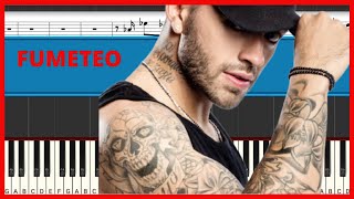 Feid  FUMETEO  Piano Tutorial  Midi [upl. by Wagstaff]