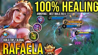 RAFAELA BEST BUILD 2024  BUILD TOP GLOBAL RAFAELA GAMEPLAY  MOBILE LEGENDS✓ [upl. by Euqina]