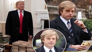 See Sebastian Stan transform into Donald Trump for upcoming film ‘The Apprentice’ [upl. by Ahsilak]