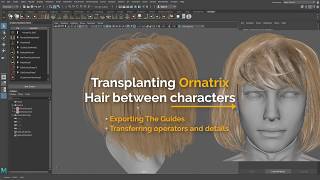 Ornatrix for Maya Transplanting Hair between characters [upl. by Elpmet]