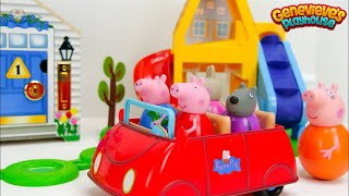 Genevieve Plays with Peppa Pig Weebles and a fun toy Dollhouse [upl. by Isabel264]