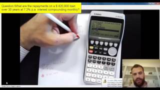 Home Loan Calculations with Graphics Calculator  Finding Repayments [upl. by Lyrradal]