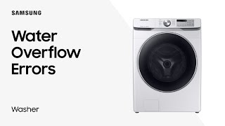 Washing Machine Error Codes Panel Lights Water Overflow  Samsung US [upl. by Margarete238]