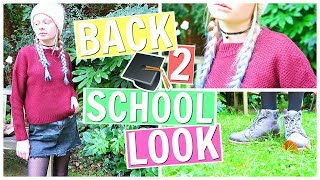 BACK TO SCHOOL LOOK 🎒 OUTFIT HAIR amp MAKEUP ❤ Mias Life ❤ [upl. by Ailev]