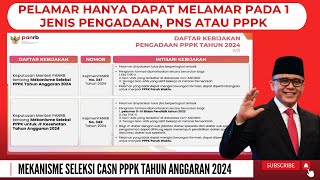 MENPANRB BERIKUT DAFTAR KEBIJAKAN PENGADAAN SELEKSI CASN PPPK TAHUN 2024 [upl. by Pillihpnhoj]