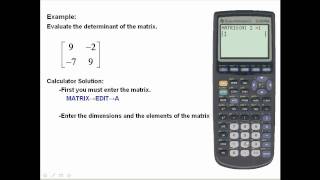 Find determinants using the TI8384 [upl. by Hoisch]