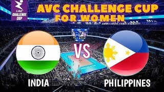 AVC Live INDIA vs PHILIPPINES  AVC 2024 Asian Womens Volleyball Challenge Cup Live Score [upl. by Ahseiym897]