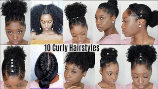 10 Quick Easy Hairstyles For Natural Curly Hair  Instagram Inspired Hairstyles [upl. by Gney]