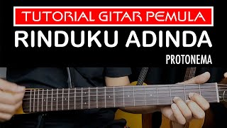 RINDUKU ADINDAPROTONEMA BAND TUTORIAL KORD GITAR PEMULA [upl. by Eniale]