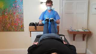 Chiropractic  Activator adjustment after falling down stairs [upl. by Chariot]