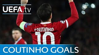 Philippe Coutinho  Five great goals [upl. by Rodoeht21]