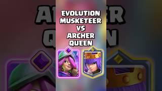 Evolution Musketeer VS Archer Queen clashroyale [upl. by Simsar]