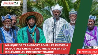 Manque de transport pour les élèves à Bobo  Des chefs coutumiers posent la doléance au président [upl. by Sidoeht520]