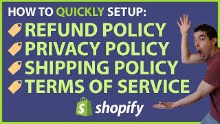 How To Add Your Refund Policy To Shopify 4 More Important Pages [upl. by Oralle]