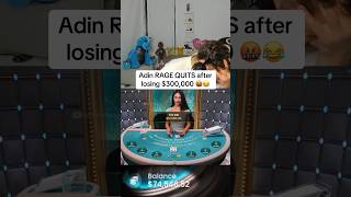 ADIN LOSES 300000 and RAGE QUITS STAKE ORIGINALS stake casino shorts blackjack trending [upl. by Pettit]