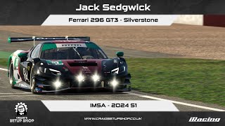 iRacing  24S1  Ferrari 296 GT3  IMSA  Silverstone  Jak [upl. by Peggi812]