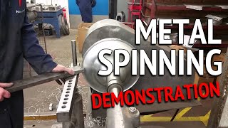 Metal Spinning  Demonstration by an Expert Metal Spinner [upl. by Larrej]