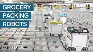 Inside A Warehouse Where Thousands Of Robots Pack Groceries [upl. by Blain927]