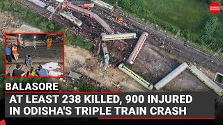 At least 238 killed 900 injured in Odishas triple train crash Railways Ministry orders probe [upl. by Leanora]