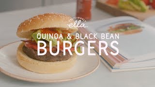 Quinoa amp Black Bean Burgers  Deliciously Ella  Vegan [upl. by Dosia]