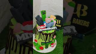 Minecraft cake made by gullbaker Bestcake Bestcakelahore birthdaycake weddingcake bbirthday [upl. by Etireuqram]