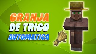 Minecraft Como Hacer Una Granja de Trigo Automática no pan Java y Bedrock 115 [upl. by Ylecara]