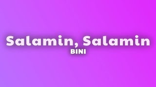 BINI  Salamin Salamin Lyrics [upl. by Hamilah]