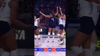 JUSTINE WONGORANTES scores a point from digging MELISSA VARGAS ❤️ 🇺🇸 🇹🇷 vnl2023 USA vs TURKEY [upl. by Lisa721]