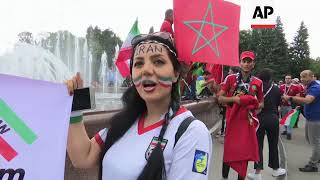 Iranian women enjoy buildup to World Cup match against Morocco [upl. by Olnek]